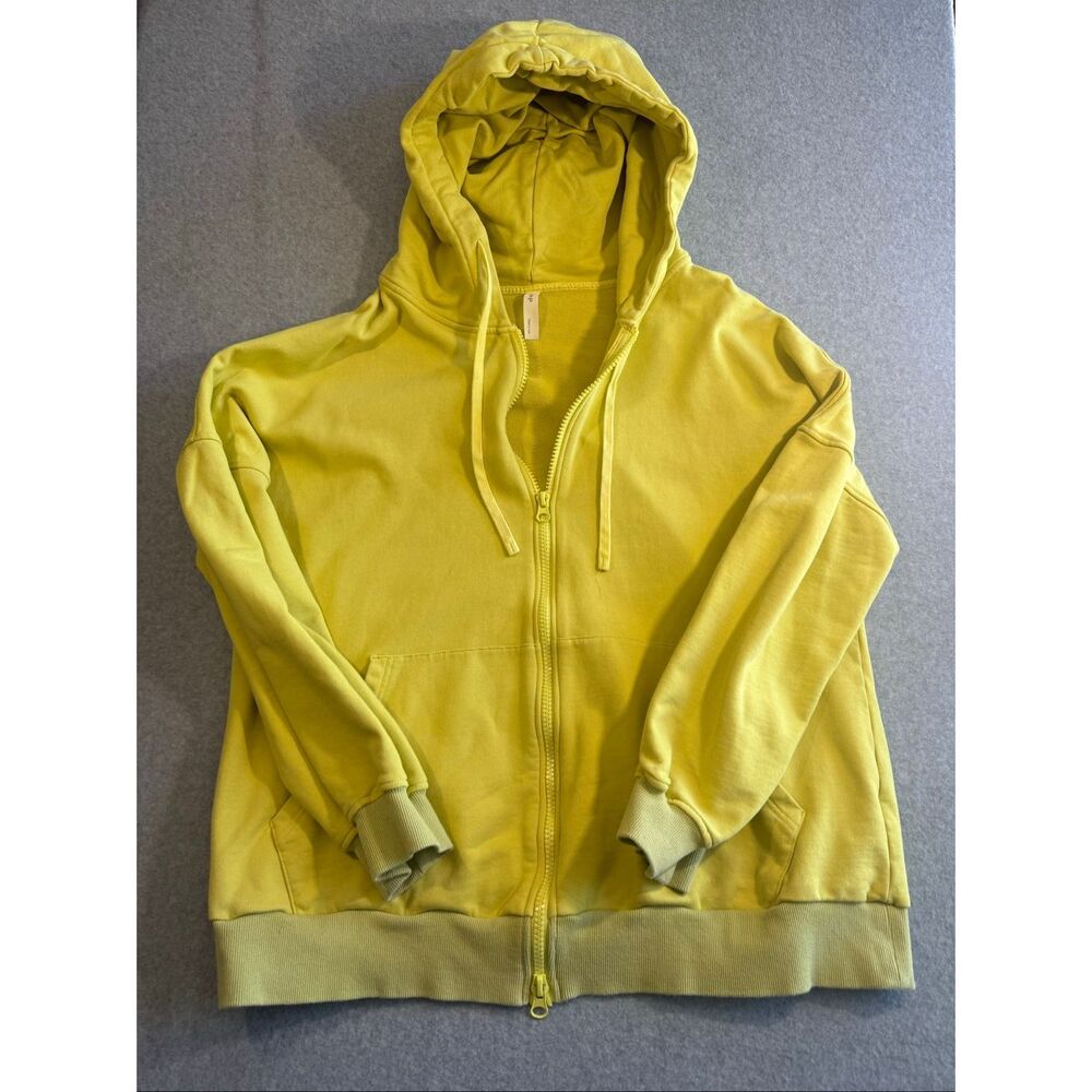 Nap oversized yellow zip up hoodie